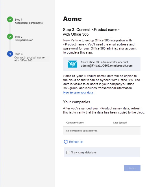 Step three of the wizard
